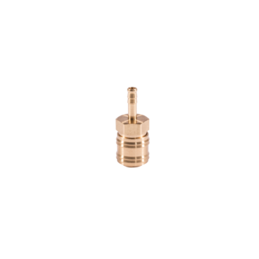 Valve quick coupling type 14, for one-way shut-off valve, Brass, hose barb